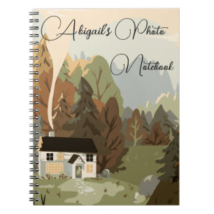 Cuaderno Bella computadora portátil de fotografía de bosque