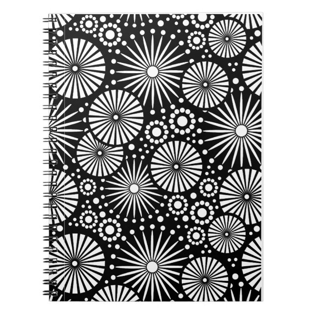 Cuaderno Bella computadora portátil en blanco y negro (Frente)