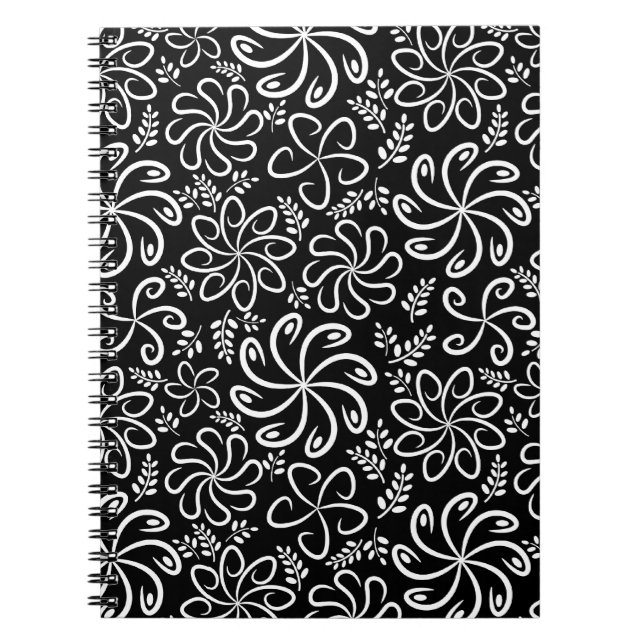 Cuaderno Bella computadora portátil en blanco y negro (Frente)