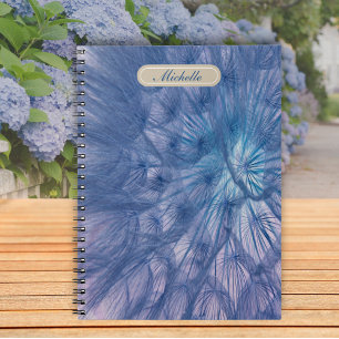 Cuaderno Bella gran Wispy Blue Dandelion