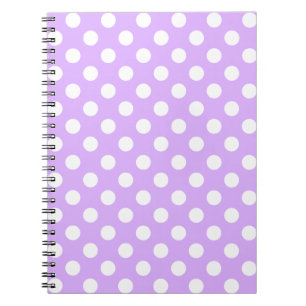 Cuaderno Bella Lavanda Y Grandes Puntos Blancos
