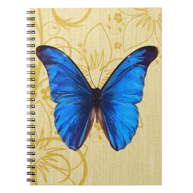 Cuaderno Bella mariposa azul Vintage (Frente)