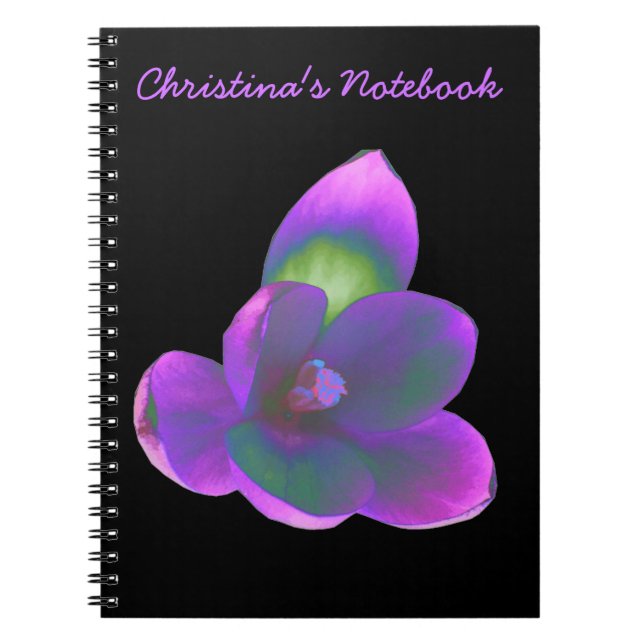Cuaderno Bella mística Bella Crocus Personalizable de flore (Frente)