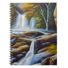 Cuaderno Bella Naturaleza Cascada Aceite Arroyo Pintado