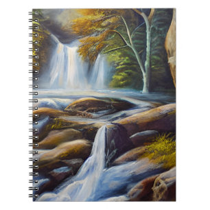 Cuaderno Bella Naturaleza Cascada Aceite Arroyo Pintado