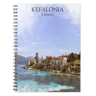 Cuaderno Bella pintura minimal de Kefalonia Grecia