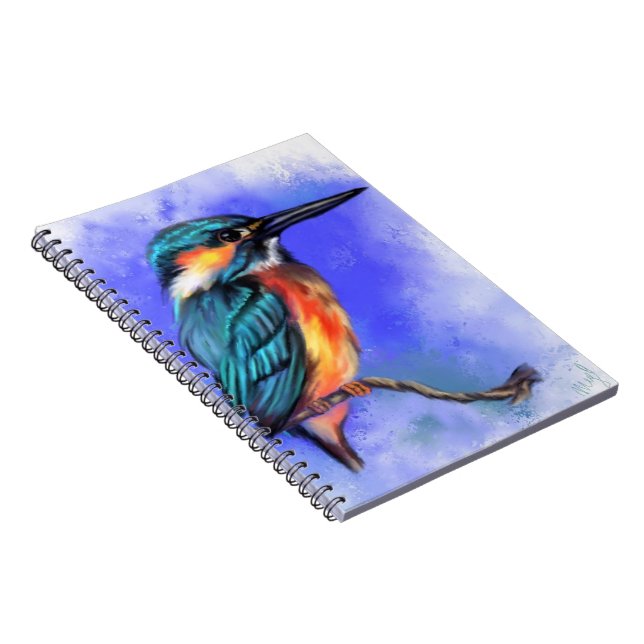 Cuaderno Bella portátil para aves Kingfisher (Lado Derecho)