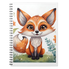 Cuaderno Bella portátil personalizada Fox Spiral