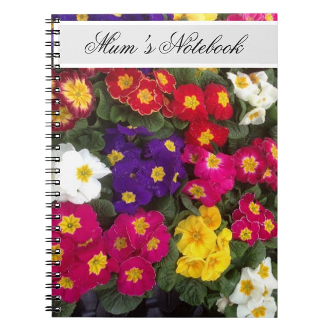 Cuaderno Bella y brillante Bloc de notas de flores Polyanth (Frente)