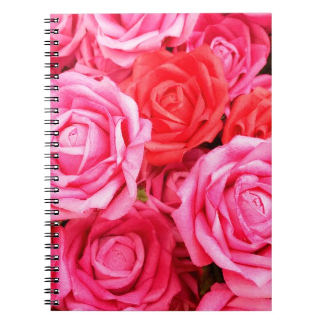 Cuaderno Bellas rosas rojas y rosas (Frente)