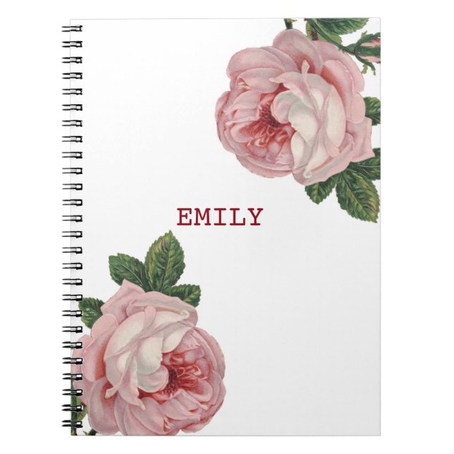 Cuaderno Bellas rosas rosas blancas (Frente)