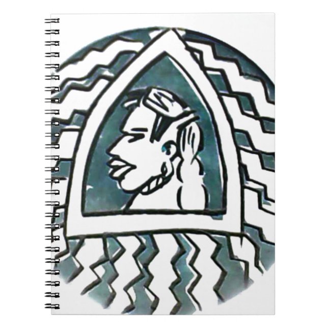 Cuaderno Belleza africana Bongo arte tribal retrato masái (Frente)