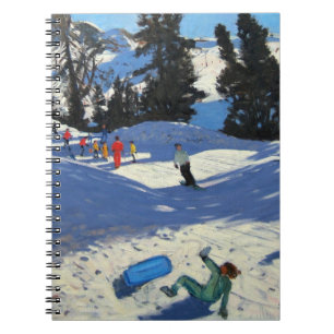 Cuaderno Belleza azul Plagne del trineo