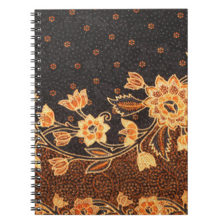 Cuaderno Belleza de arte batik indonesio malasio