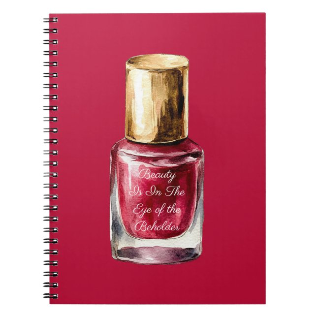 Cuaderno Belleza de esmalte de uñas rojo es cita (Frente)