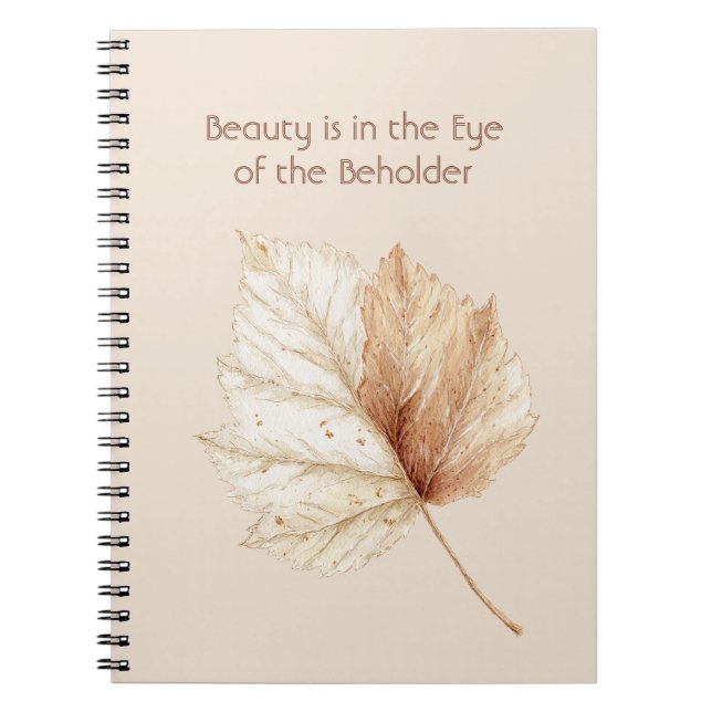 Cuaderno Belleza de Hoja de Oro Crema Marfil (Frente)