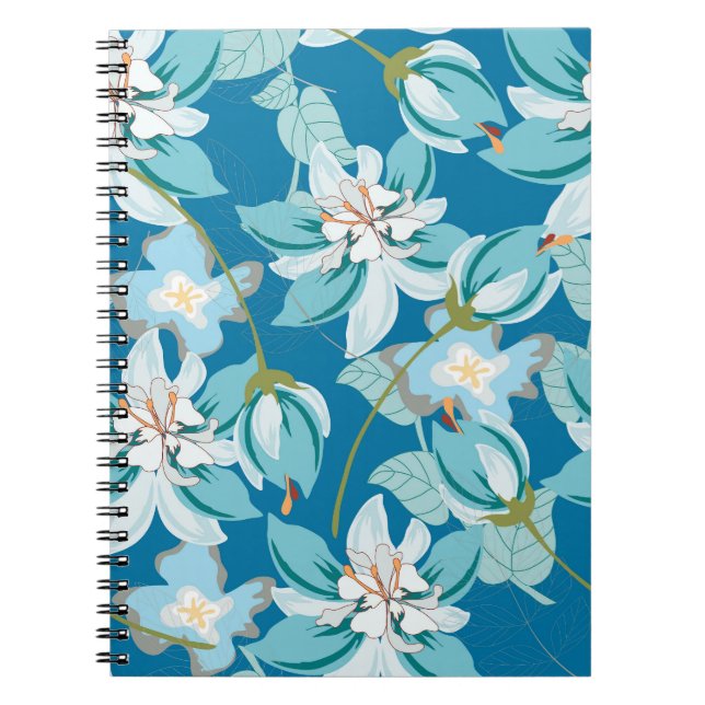 Cuaderno Belleza de un motivo floral retro en un decoración (Frente)