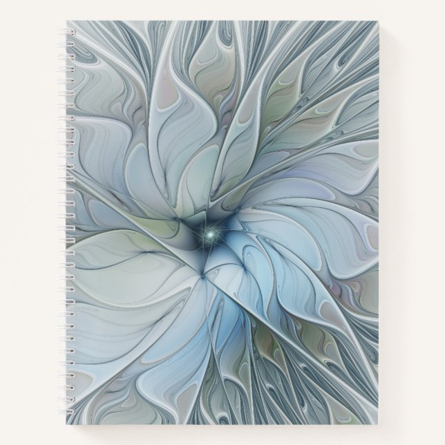 Cuaderno Belleza elegante arte abstracto fractal moderno fl (Anverso)