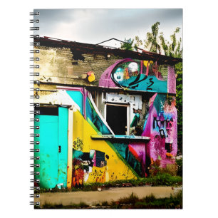 Cuaderno Belleza en la Destrucción  Grafitis Coloridos Aban