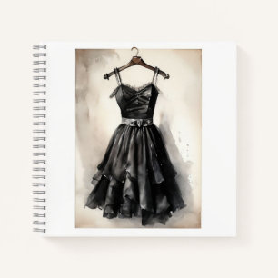 Cuaderno Belleza eterna: Pequeño vestido negro victoriano L