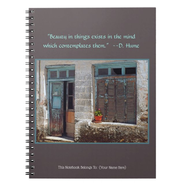 CUADERNO "BELLEZA FALSA DE EDIFICIO RÚSTICO VIEJO" (Frente)
