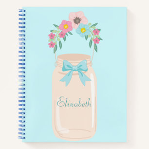 Cuaderno Belleza floral azul