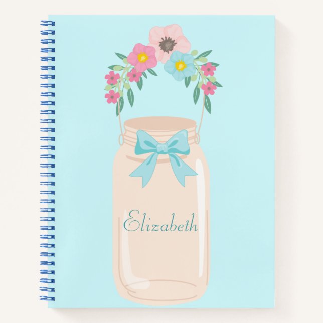 Cuaderno Belleza floral azul (Anverso)
