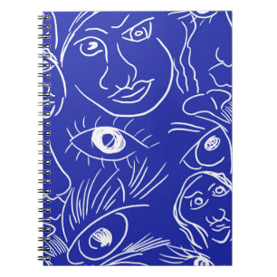 Cuaderno belleza perfecta rostro un dibujo de línea aislado