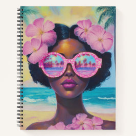 Cuaderno Belleza tropical en tonos rosados