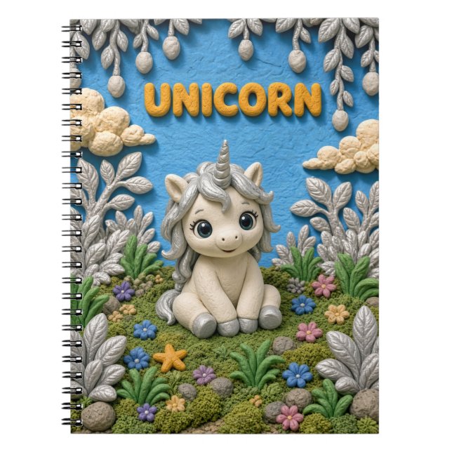 Cuaderno Bello Bebe Unicornio, Mitológico (Frente)