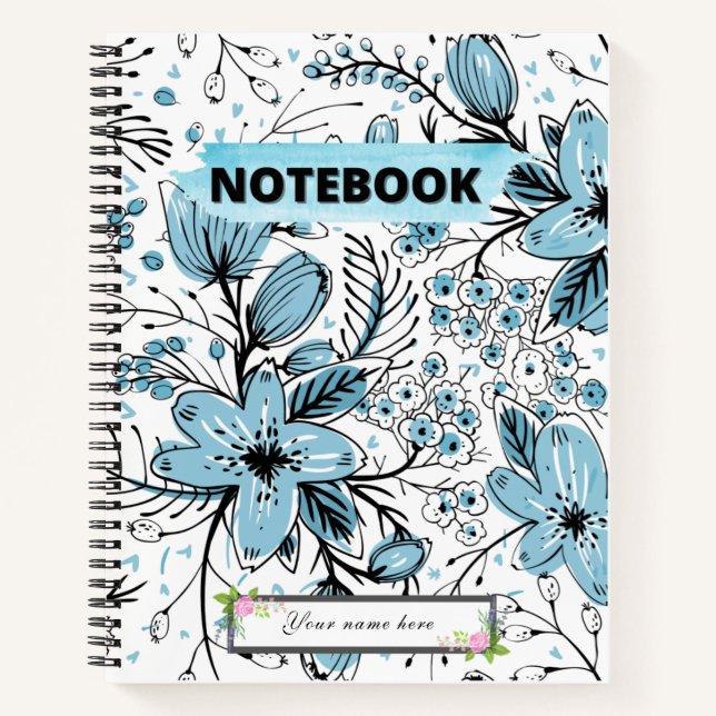 Cuaderno Bello, lindo bloc de notas floral (Anverso)