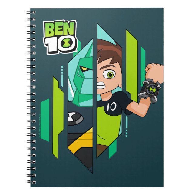 Cuaderno Ben 10 Transformación del ADN de Diamondhead (Frente)