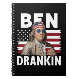 Cuaderno Ben Drankin Beer 4 de Julio Bandera Vintage Divert