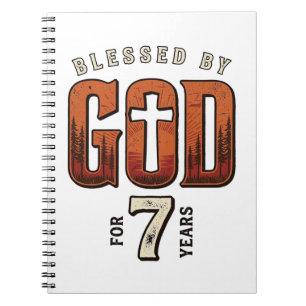 Cuaderno Bendecido Por Dios 7 Años Camiseta Cristiana Vinta
