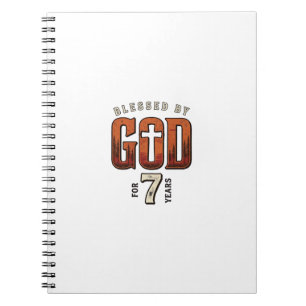 Cuaderno Bendecido Por Dios 7 Años Camiseta Cristiana Vinta