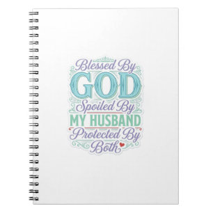 Cuaderno Bendecido Por Dios Mimado Por Mi Esposo Diseño De