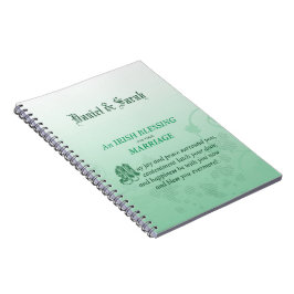 Cuaderno Bendición de Felicitación de Boda Irlandesa