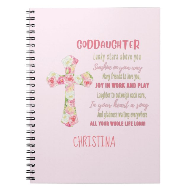 Cuaderno Bendición irlandesa para GODDAUGHTER - Regalo pers (Frente)