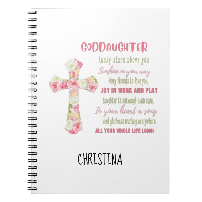 Cuaderno Bendición irlandesa para GODDAUGHTER - Regalo pers (Frente)