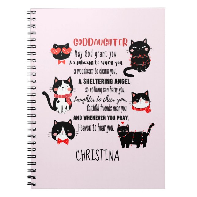 Cuaderno Bendición irlandesa por gatos de hijastra adolesce (Frente)