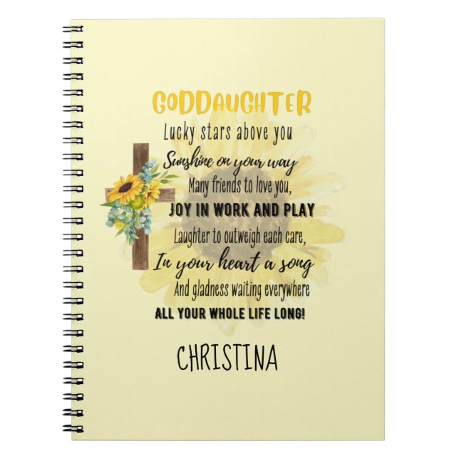 Cuaderno Bendición irlandesa por nombre de niña o adolescen (Frente)