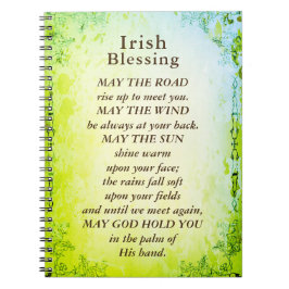 Cuaderno Bendición irlandesa, que el camino se levante para