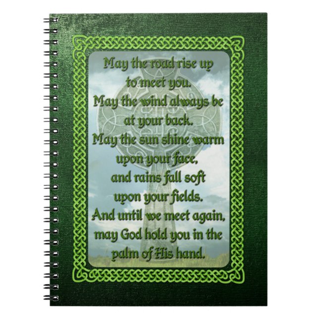 Cuaderno Bendición irlandesa verde (Frente)