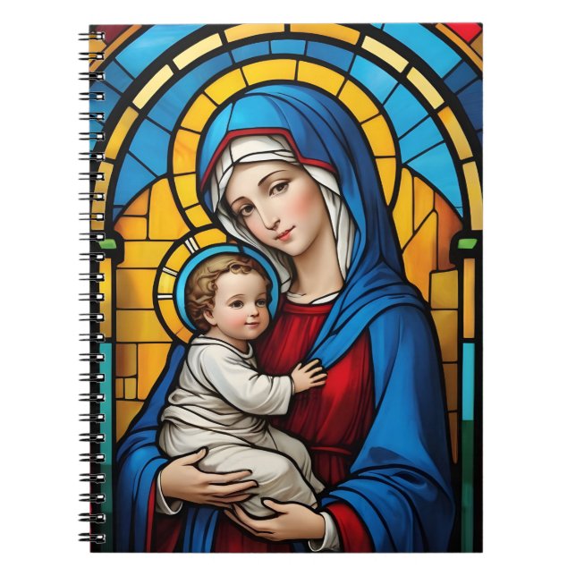 Cuaderno Bendita Madre María y Niño Jesús - Virgen María (Frente)