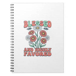 Cuaderno Bendita y Altamente Favorecida Diseño Floral Vinta