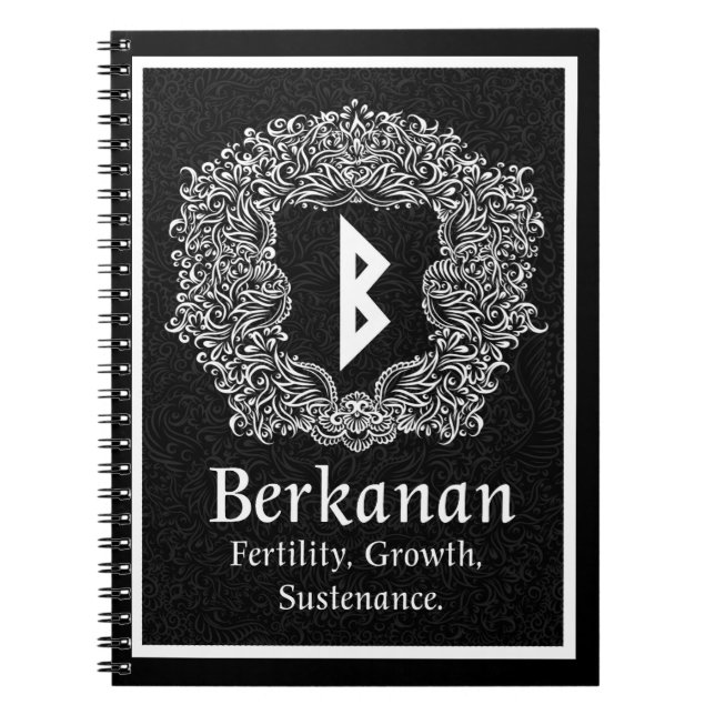Cuaderno Berkanan Rune /Fertility/Black Version (Frente)
