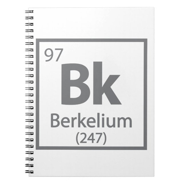 Cuaderno Berkelium - Tabla periódica de ciencias de Berkele (Frente)