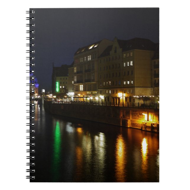 Cuaderno Berlín Alemania Noche Spree Deutschland Nacht (Frente)