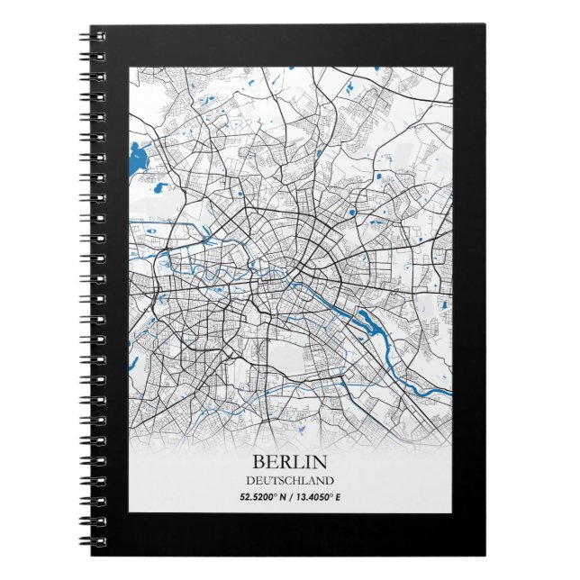 Cuaderno Berlín Deutschland Alemania Mapa de viajeros (Frente)