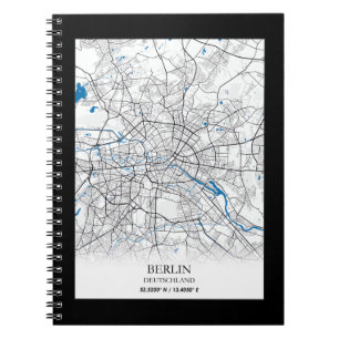 Cuaderno Berlin Deutschland Alemania Mapa de viajes de los 
